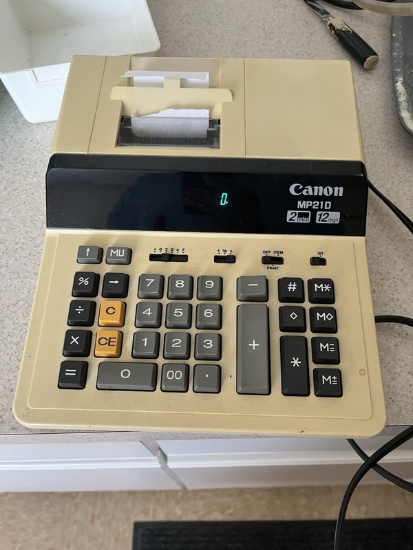 CANON MP21D 2-Color Ribbon Printing Calculator