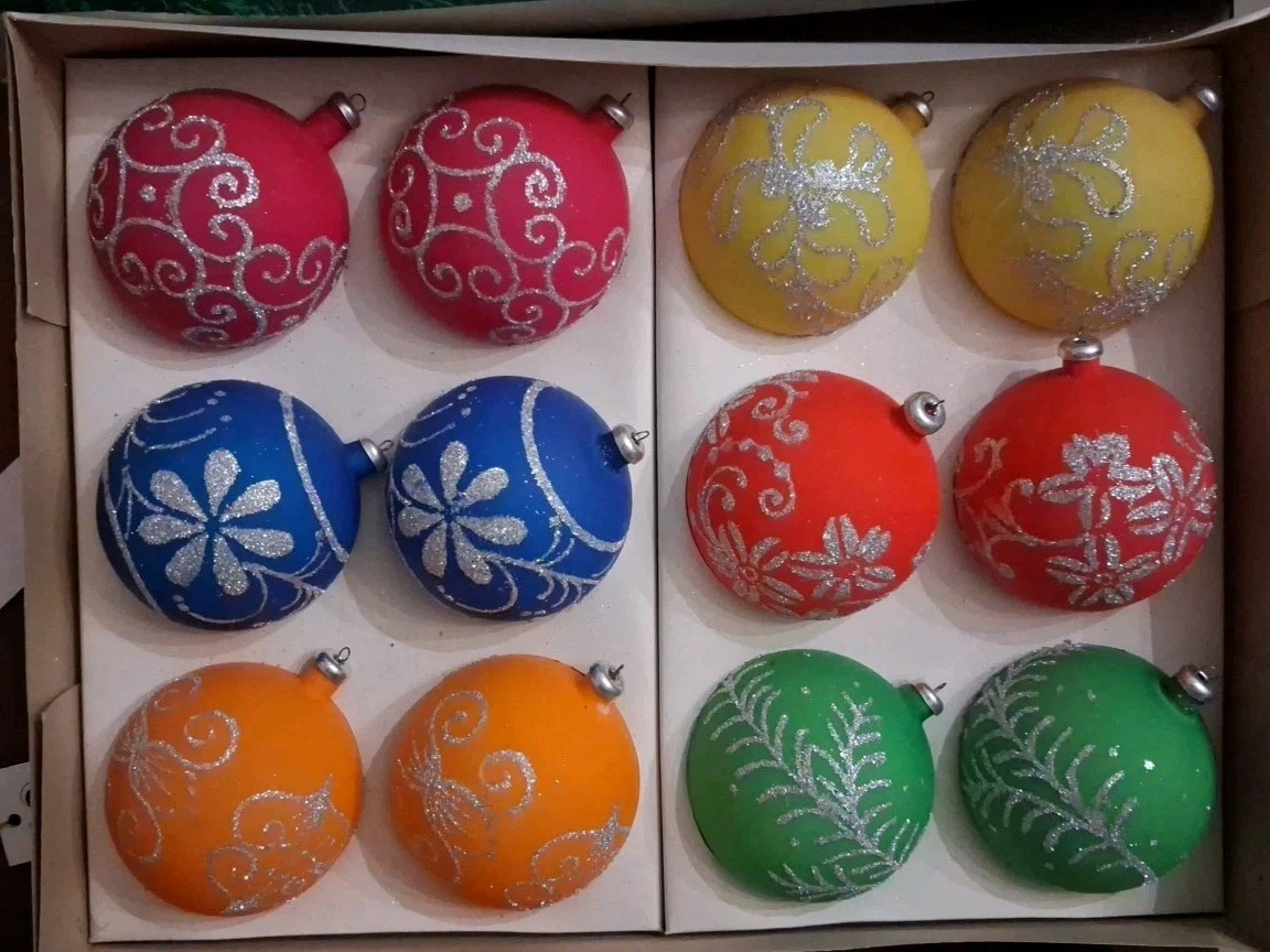 Set di 65 palline di Natale con palline di Natale dipinte da appendere, decorazioni natalizie