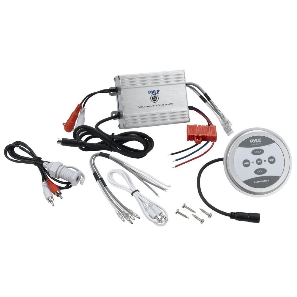 Pyle PLMRMBT5S Marine Grade 600 Watt Amp Bluetooth 2-Channel