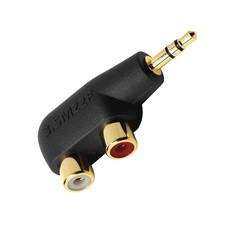 3.5 mm Stereo to 2 x Female RCA Piccolo, Black/White