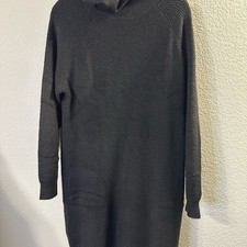 PRETTYLITTLETHING PLUS Black Ribbed Turtleneck Long Sleeve Sweater Dress XL