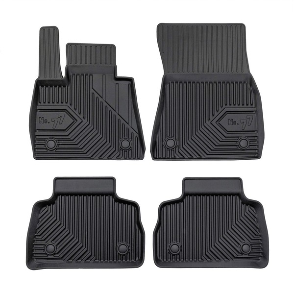 FußMatten Gummimatten No.77 FüR BMW X6 G06 2019-2026 TPE Gummi Schwarz 3 Tlg-image