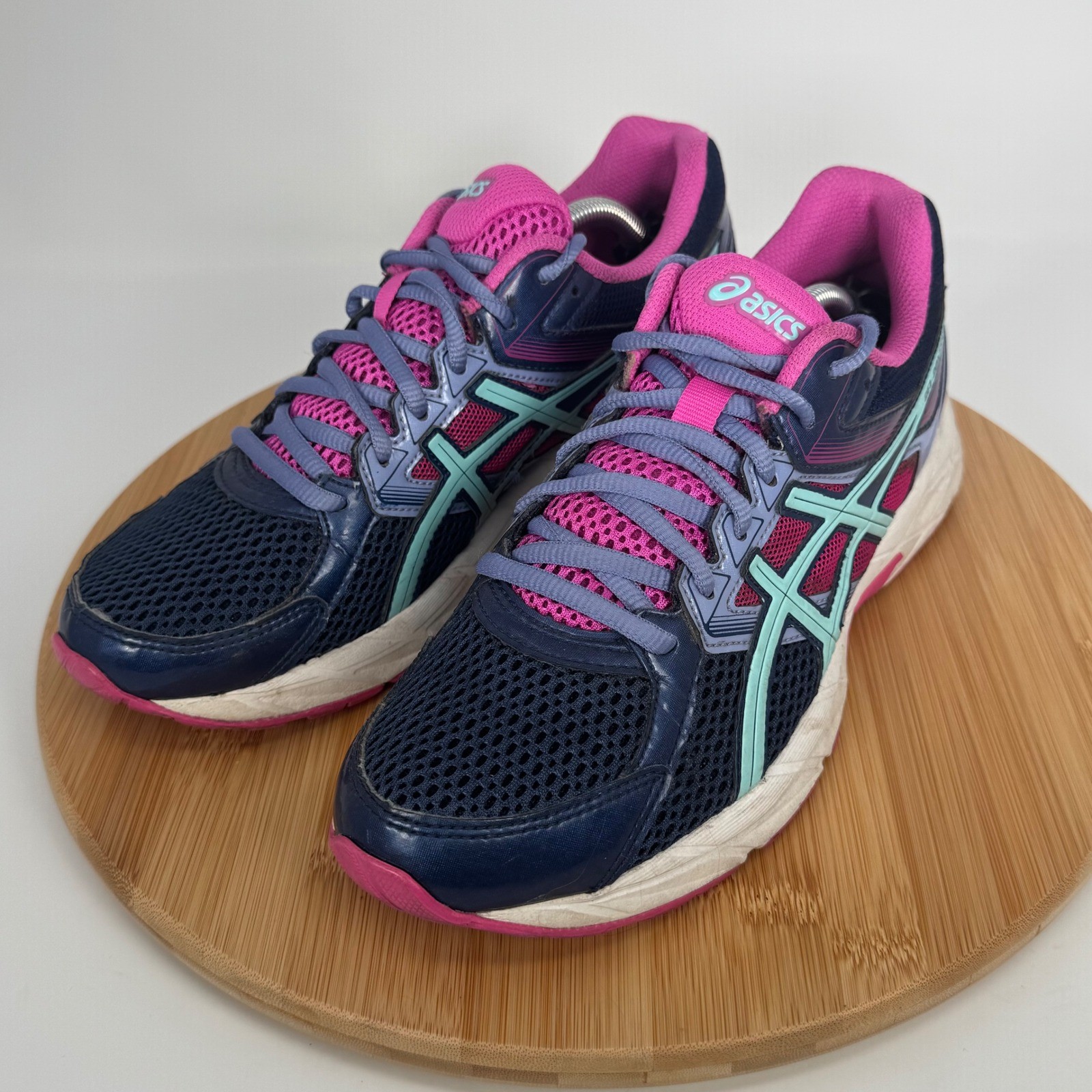 ASICS Gel Contend 3 Navy Pink Blue Running Shoes Women's Size 9 Sneakers thumbnail 3