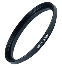 49mm to 52mm Step-Up Filter Adapter Ring for Camera Lens All Brands