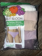 Fruit of the Loom  10-Pair Women's Bikini Underwear Panties Cotton  2XL/9
