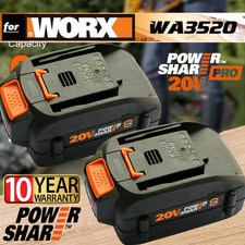 2pack For WORX 20V MAX Extend Lithium Battery 20 Volt WA3520 WA3525 WA3575 WG155
