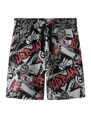 Name IT Jungen Nkmfionn Sweat Shorts Unb, Grey Melange, 116-image