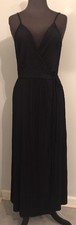 H&M Women's Black Pleated Wrap Over Midi Dress Size S NWT Little Black Dress!