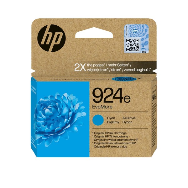 Hp Inc. 4K0U7NE#CE1 Hp 924E Cyan Tintenpatrone Evomore-image