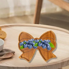 Bow Charcuterie Board Unique Wooden Serving Dish for Restaurant Holiday Home