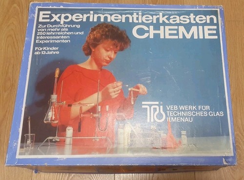 Experimentierkasten Chemie DDR Spielzeug Technisches Glas Ilmenau
