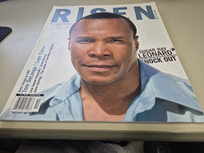 RISEN magazine Sugar Ray Leonard Tom DeLonge Lupe Fiasco Bob Dylan Mindy Kaling 