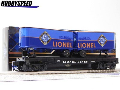 LIONEL 125th ANNIVERSARY FLATCAR W/PIGGYBACK TRAILER O GAUGE train 2528650 NEW