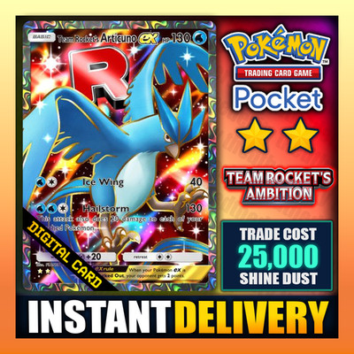 Pokemon TCG Pocket - Team Rocket's Articuno EX - Full Art    - Englisch - Schnell  