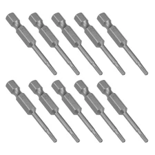50mm 1/4" Hex Shank T9 Magnetic Torx Head Security Screwdriver Bit S2 10pcs