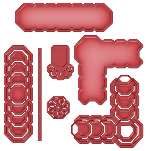 Spellbinders Shapeabilities Dies Octagon Strips and Accents - Picture 1 of 1
