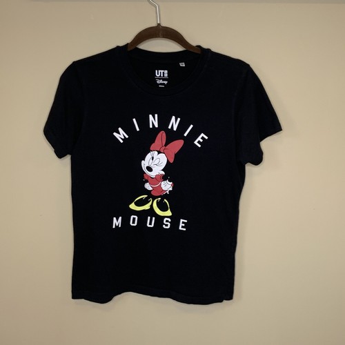 Uniqlo Disney Minnie Mouse Black Short Sleeves Graphic T-Shirt Women’s Size M - Picture 2 of 8