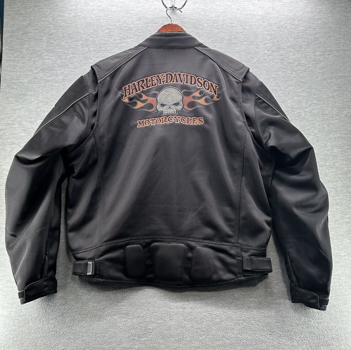 HARLEY DAVIDSON Men's Black Mesh Protective Riding Gear Motorcycle