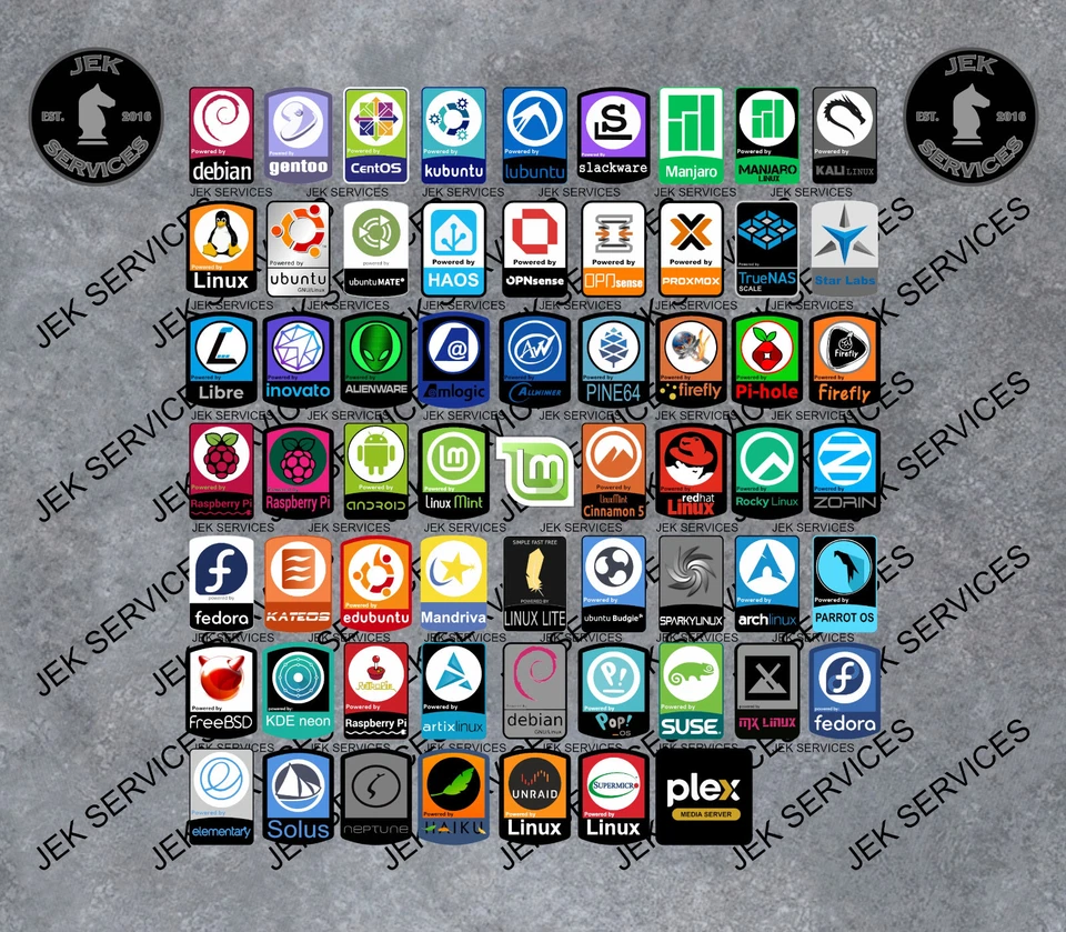Linux Distro Case Badge Sticker – OEM & Custom Decals for PC, Laptops & Servers - Image 2 of 4