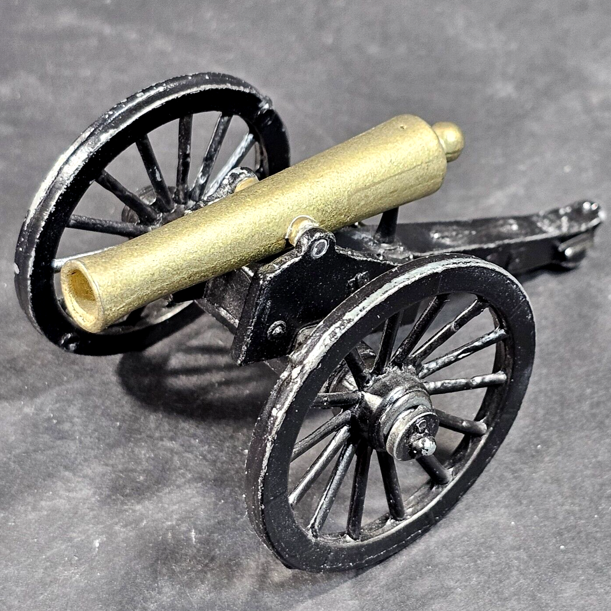 PennCraft Cast Iron & Brass Toy Civil War Cannon 4 in USA Vintage