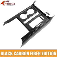 🌟Console Gear Shift Panel & Cup Holder Cover for Ford F150 2015-20 Carbon Fiber