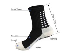 3 Pair Sport Socks Anti Slip W/ Grip Soccer Men Football Basketball Sock Premium