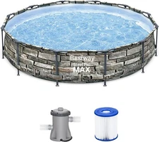 Steel Pro Max round above Ground Swimming Pool W/ Pump