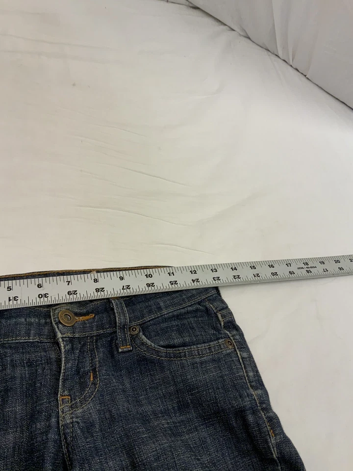 Jeans Just Usa Talla 0 Azul Lavado Oscuro Calce Ajustado Mezcla de Algodón Hecho en EE. UU. YGI W1-162 Foto 2 de 4