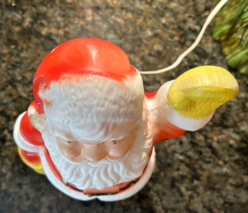 Vintage 1960s Poloron 13” Lighted Plastic Blow Mold Santa - Picture 13 of 15