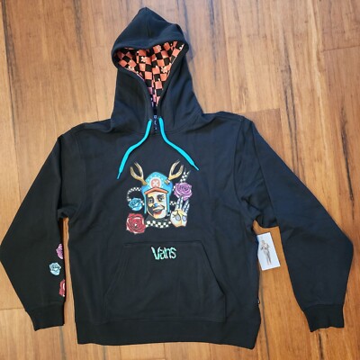 Vans x One Piece x Cookie Black Fleece Hoodie Men's Small Chopper