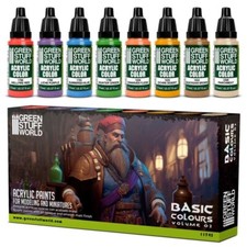Paint Set - Basic Colors 02 - Acrylics Airbrush Brush Model Models Dioramas