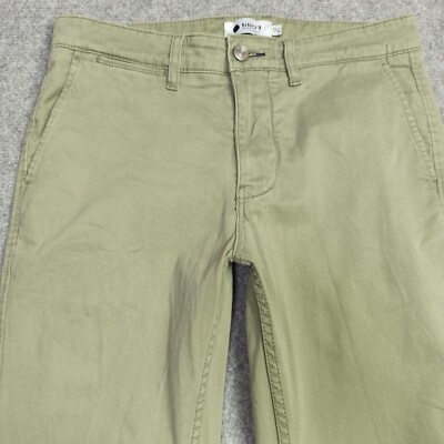 NN07 Herren Chino Hose W29 L32 Grün Marco Slim Fit Stretch Reißverschluss 29x32