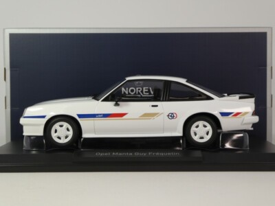 Miniature Opel Manta Guy Frequelin 1984 Blanc - Échelle 1/18 - Collection Norev