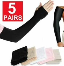 Cooling Arm Sleeves Outdoor Sport Basketball UV Sun Protection Arm Cover 5 Pairs