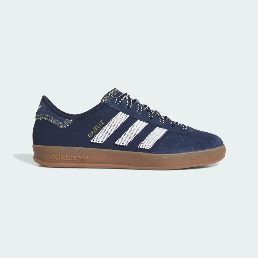 【adidas】GAZELLE INDOOR SHOES Collegiate Navy ヌバック ロゴ New Adidas Gazelle Indoor x CLOT by Edison Chen Shoes