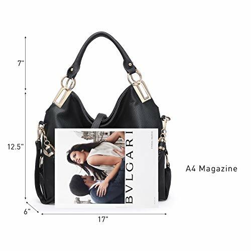 SHOULDER BAG Hobo for Women Soft Vegan Leather Bucket Purse Rhinestones DASEIN - Picture 3 of 6