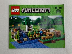 LEGO Minecraft The Farm Set 21114 includes Steve, Skeleton, Sheep, and Cow