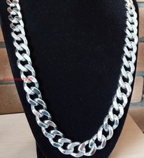18''-40'' Chunky 15mm Men's Stainless Steel Heavy Cuban Curb Link Necklace Chain