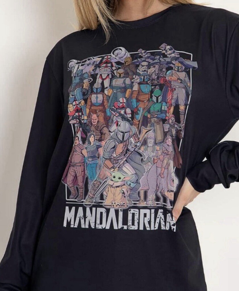 BlackMilk RARE Star Wars Mandalorian Long Sleeve Boyfriend T-shirt BFT Small