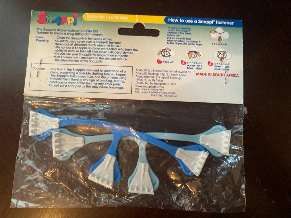 Sujetadores Snappi Planos Preplegados Pañales de Tela Pasadores Talla 1 Infantil 3 Piezas NUEVO T1 Foto 2 de 2