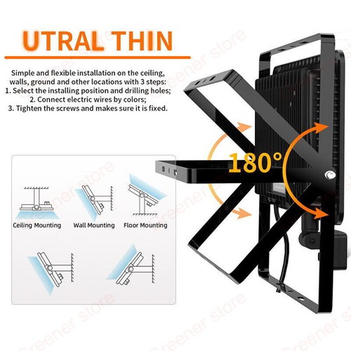 10W-400W Garden Floodlight LED PIR Motion Security Light Outdoor w/ Sensor IP66 - Picture 9 of 19