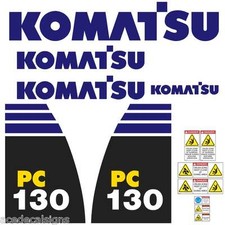 Komatsu PC130-8 PC160-8 PC200-8 PC220-8 New Repro Excavator decals Stickers Kit