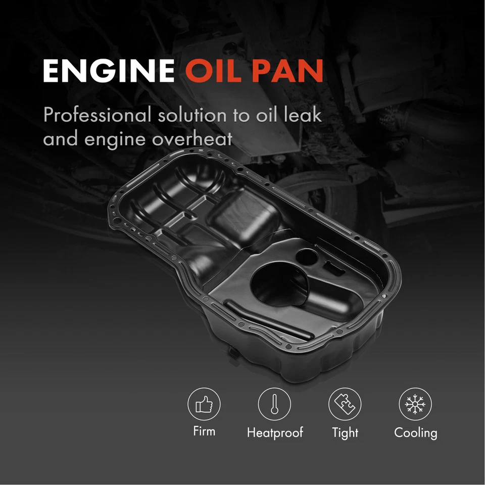 Cacerola de aceite del motor con tapón de drenaje para Mitsubishi Mirage 1996 1997 1998-2002 L4 1,8 L Foto 2 de 4