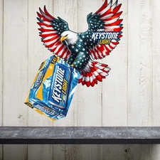 NEW keystone light Vintage Style Eagle METAL  sign 15x14 in MAN CAVE BAR DECOR