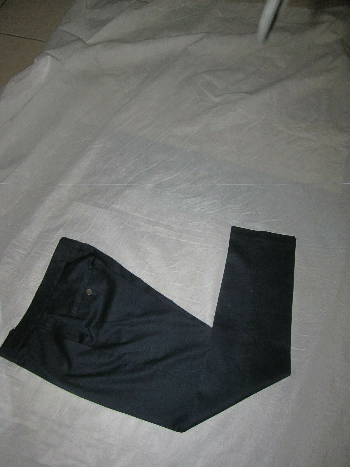 NEW HAGGAR SLIM FIT NO IRON SUPER FLEX WAIST BAND" MEN'S NAVY BLUE PANTS 32X 32 