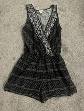 Mossimo Supply Co Black Romper With Pockets Size M