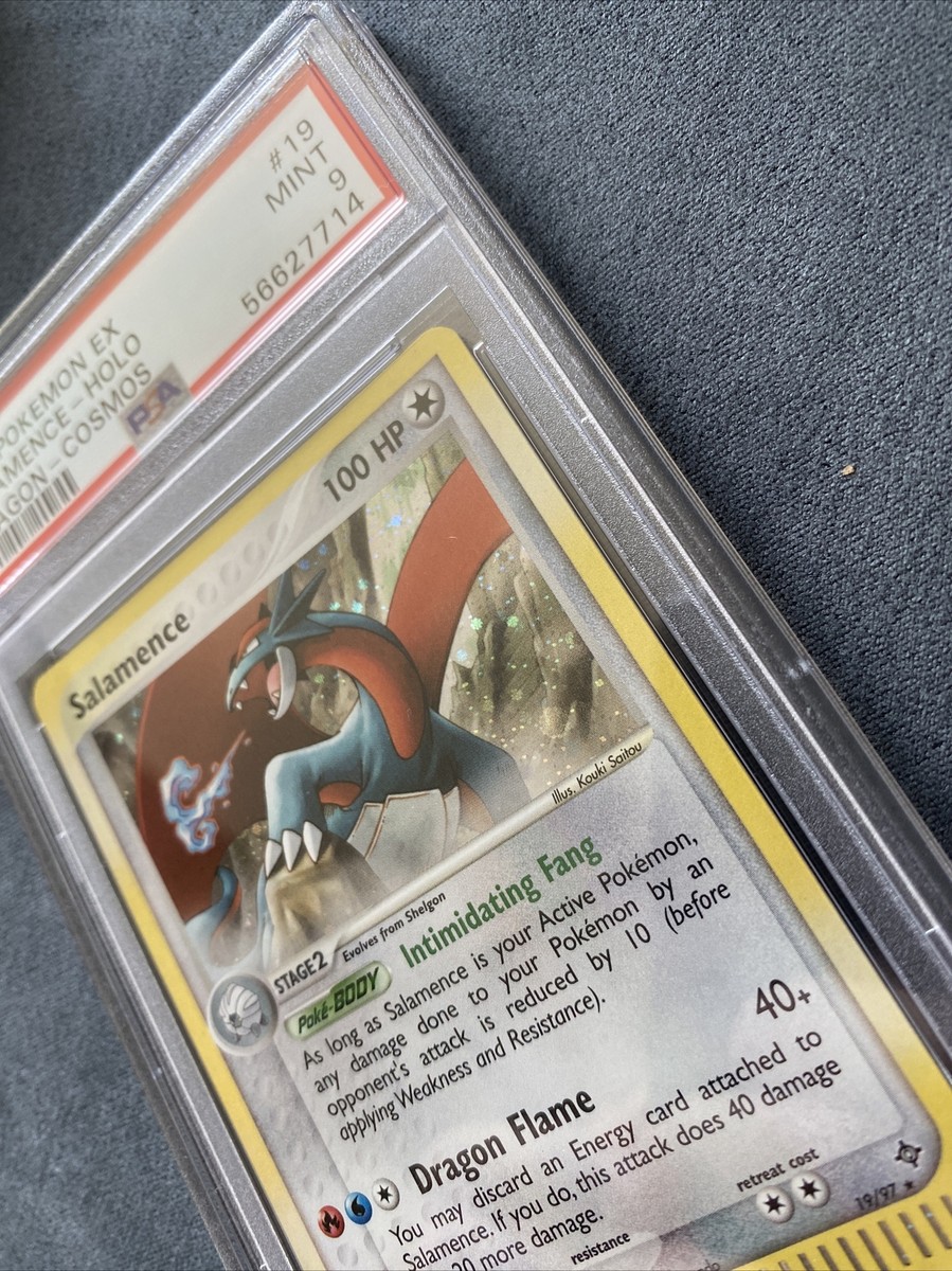 PSA 9 MINT - Salamence 19/97 (EX Dragon) Cosmos Holo Promo Pokemon
