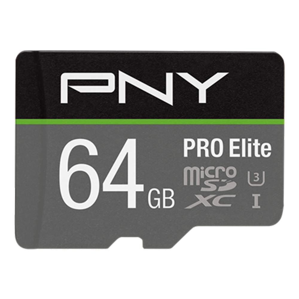 Micro Sd Memory Card With Adaptor Pny P-Sdu64Gv31100Pro-Ge Pro Elit... NUOVO