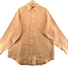 Daniel Crémieux Classics Men's Size L Solid Fine Italian Fabric Casual Shirt