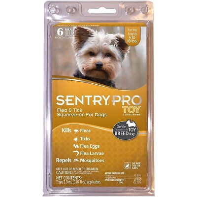 Sentry PRO Toy-Small Breed Flea Tick for Dogs count Month